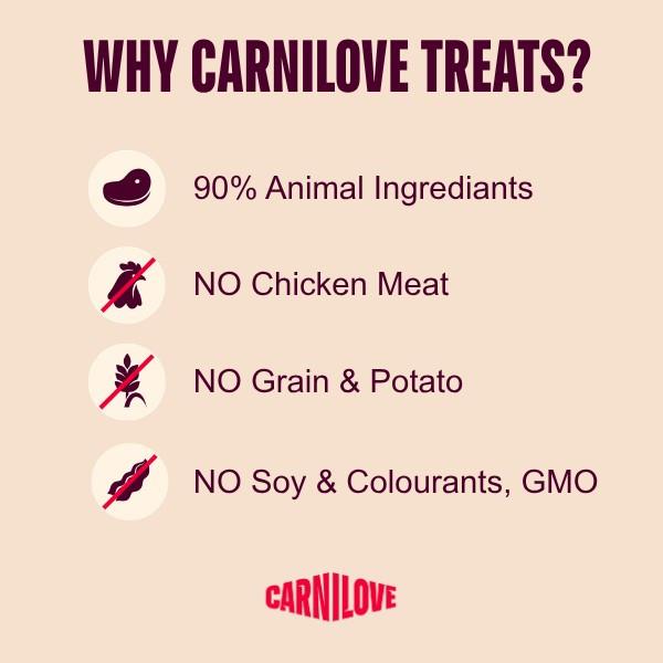 Carnilove Dog Jerky Treat Turkey & Rabbit 100g