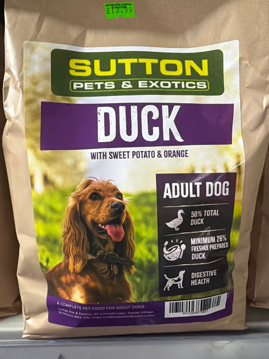 Sutton Pets & Exotics Adult Duck with Sweet Potato & Orange 2kg