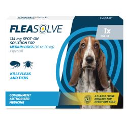 Fleasolve Spot On Flea Treatment - Medium Dog, 1tmnt