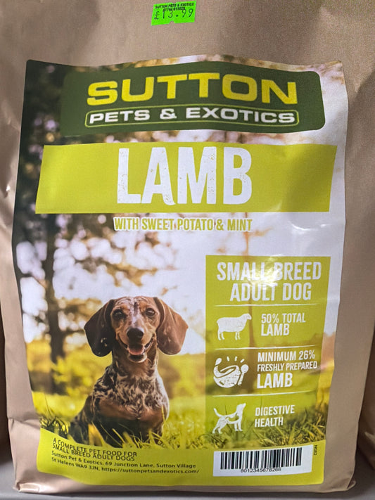 Sutton Pets & Exotics Grain Free Small Breed Adult Lamb 2kg