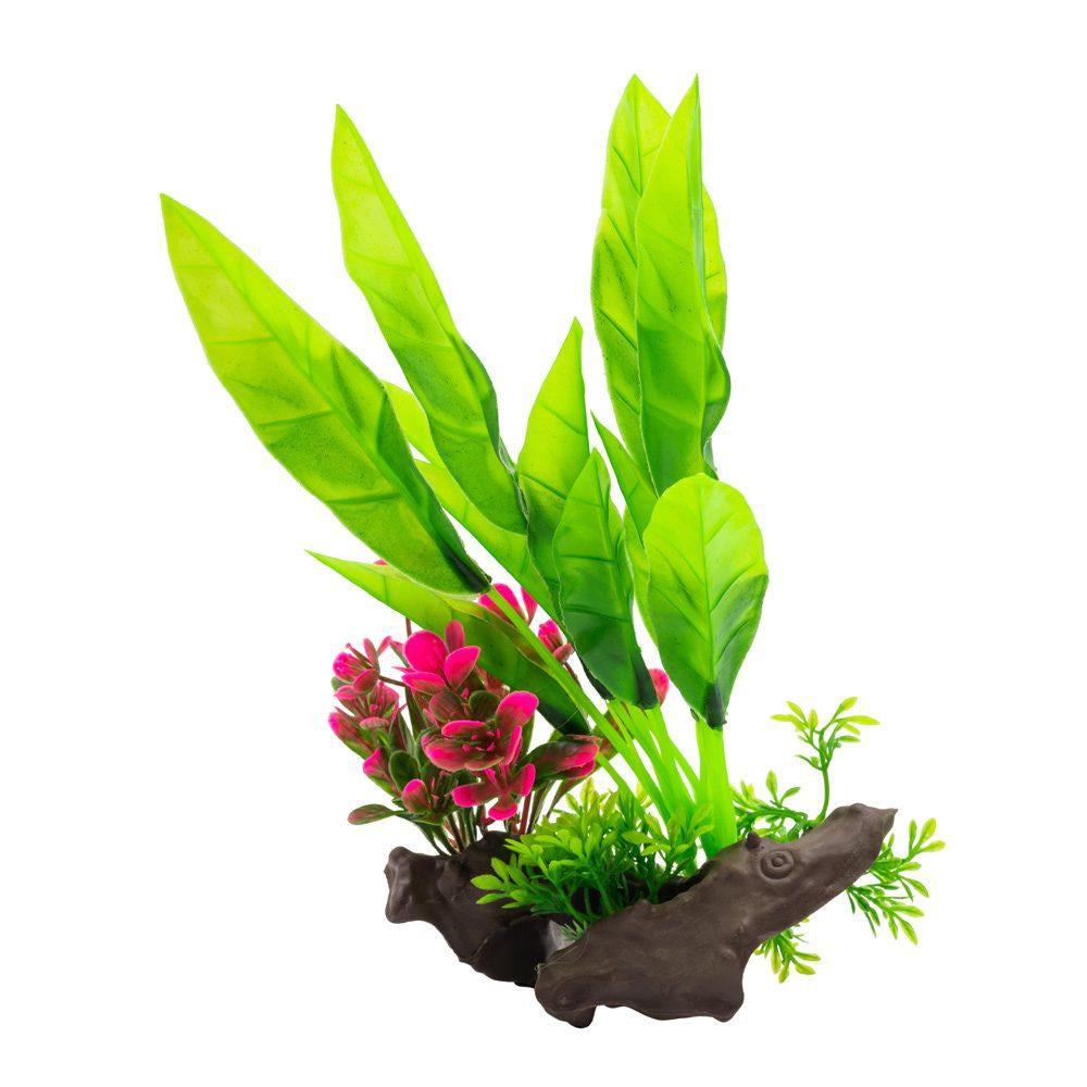 Aqua Leaf On Log Spring Green