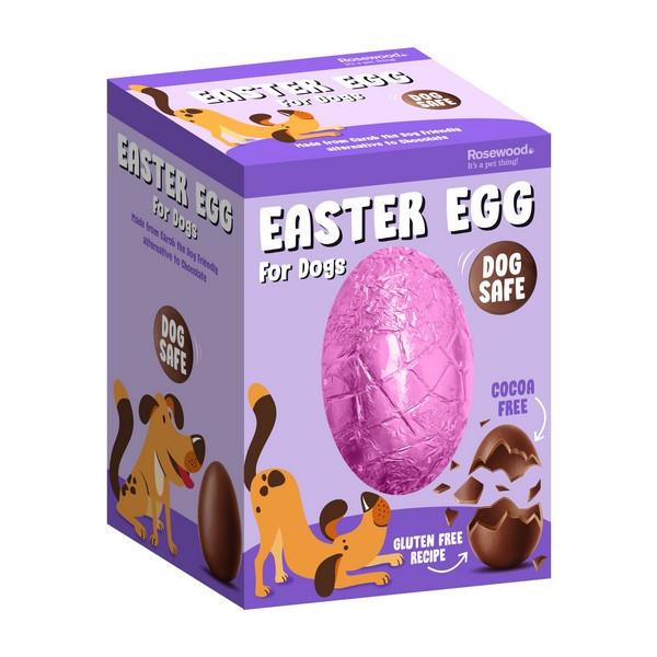 Rosewood Easter Egg for Dogs - Dog Safe Chocolate, Cocoa Free, Gluten Free, Easter Gift, Chocolate Treat for Small, Medium, Large Dog and Puppies (60g)