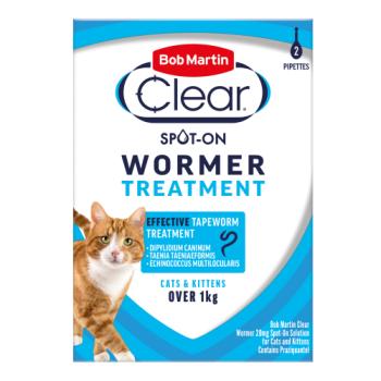 Bob Martin Clear Spot On Wormer - Cats & Kittens, 2TUBE