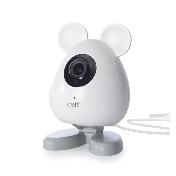 Catit PIXI Mouse Smart Indoor Cat Camera App Control White
